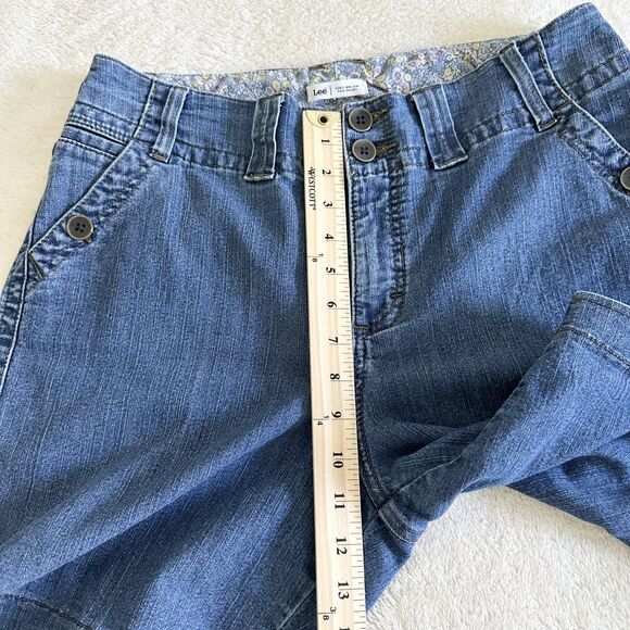 Lee Jean Shorts Women's Size 14M Medium Wash Denim Bermuda - Picture 9 of 10